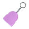 Smile Face Custom Rubber Keychain Merrowed Borders For  Promotion Gift