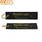 Double Side Custom Woven Keychain Polyester Material Embroidered Key Tags