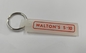 PMS PVC Rubber Key Chain Transparent Merrowed Borders 8mm Thickness