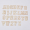 26 Alphabets Iron On Chenille Letter Patches Pearl Backing Self Adhesive Embroidery